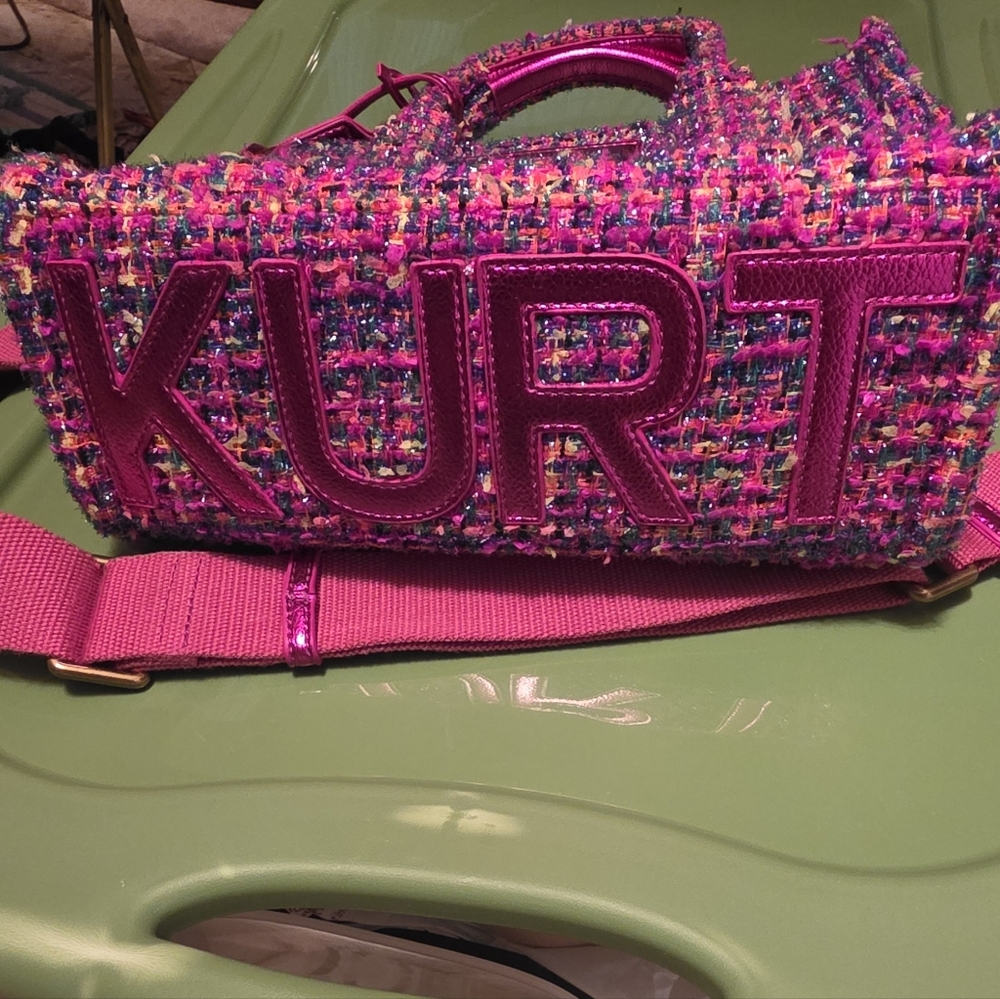Kurt Geiger Pink Tweed Bag - Picture 4 of 11